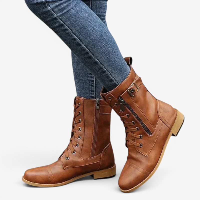 Botins de atacadores para mulher