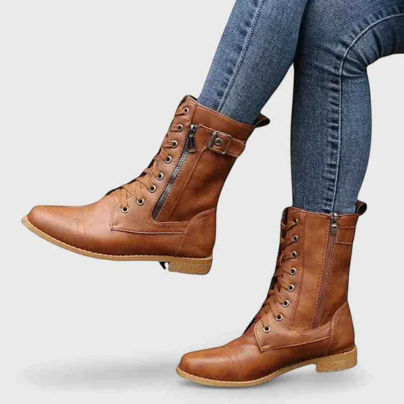 Botins de atacadores para mulher