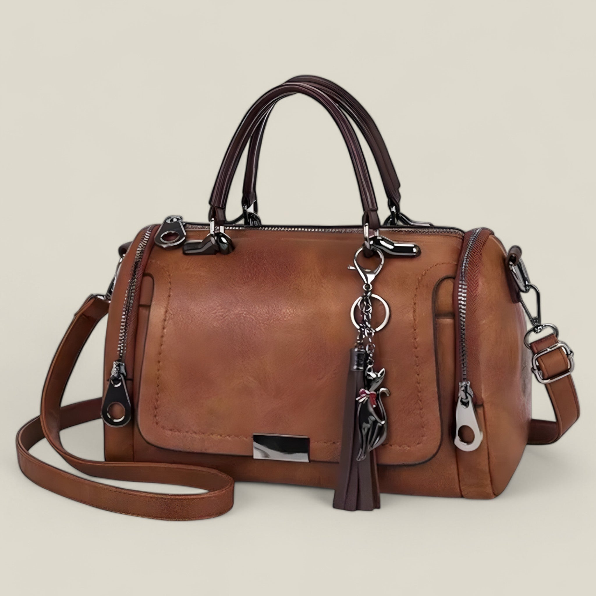 Celeste - Chic borsa a tracolla con trendy nappina e tracolla regolabile