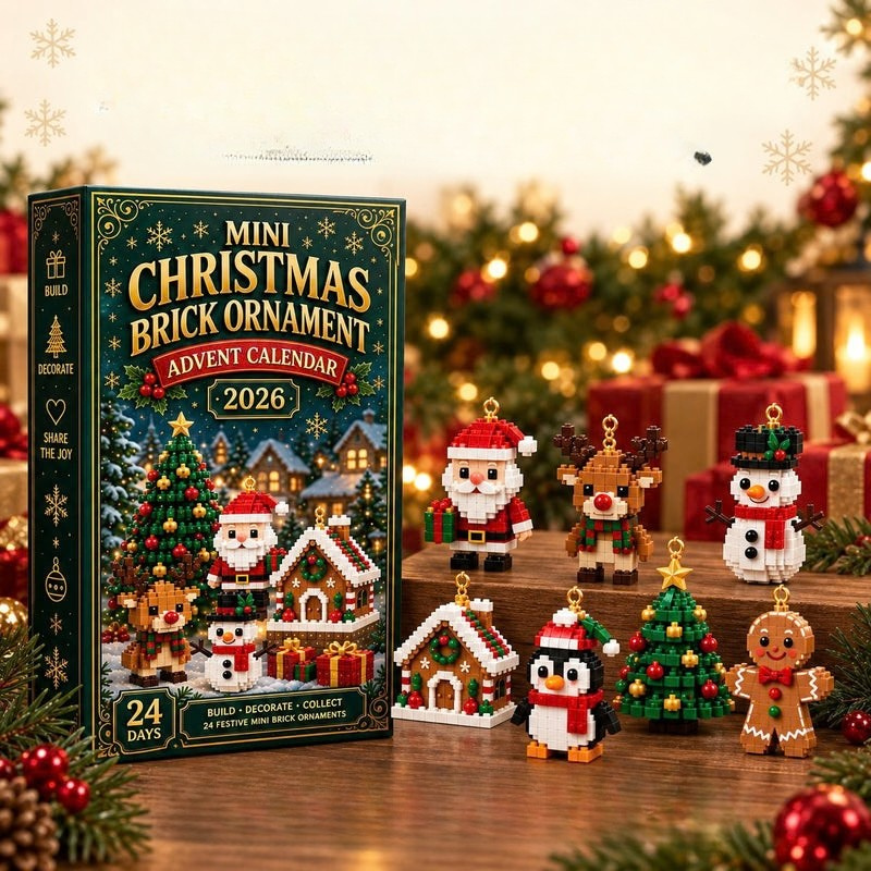 Buildvent - Calendario dell'Avvento con 24 mini figure da costruire