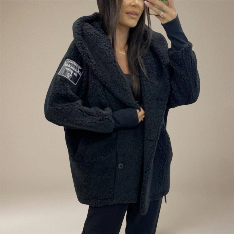 Sienna – Manteau mi-long à capuche avec doublure en polaire