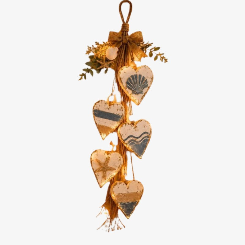 Decorazione da parete a forma di cuore in legno Lumheart con illuminazione LED