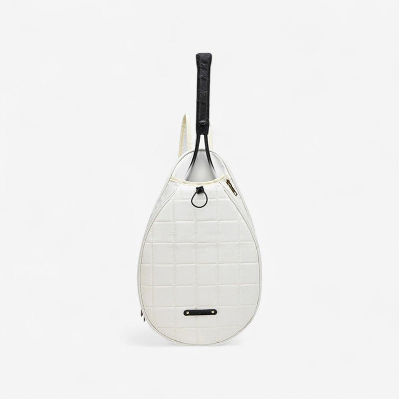 RacketHold - Sac de tennis avec bandoulière réglable et poches zippées