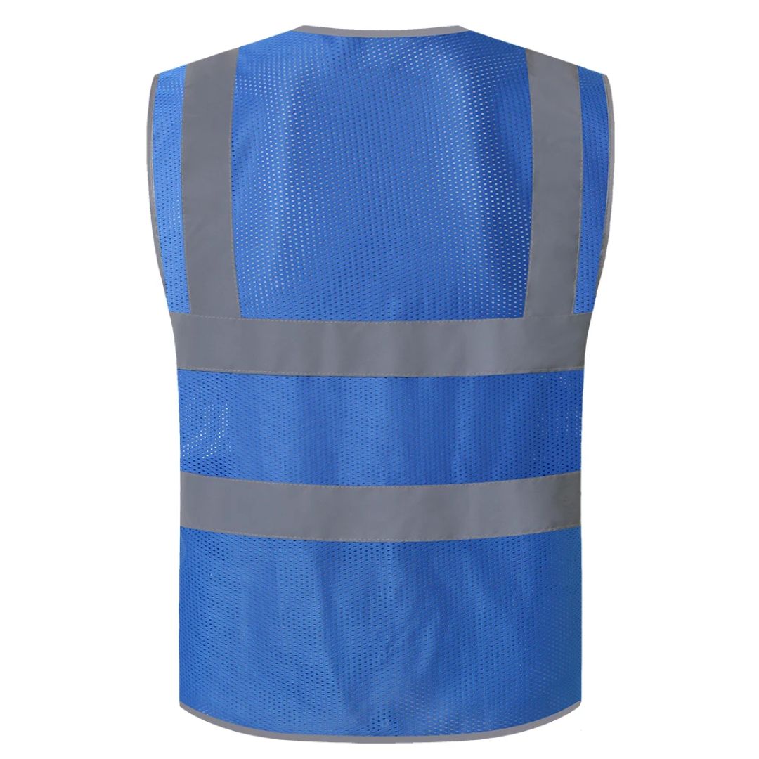 SafeGear - Vestă de siguranță cu vizibilitate ridicată, benzi reflectorizante și design cu multiple buzunare