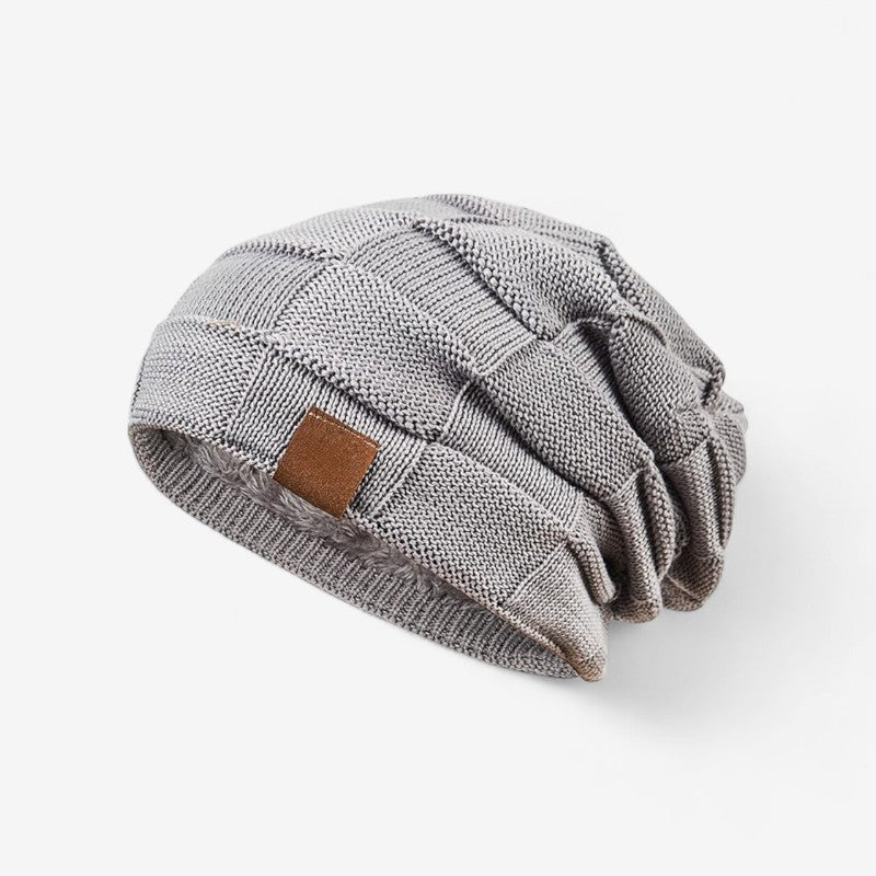 CozyFit - Czapka z okrągłymi prążkowanymi brzegami i składanym designem