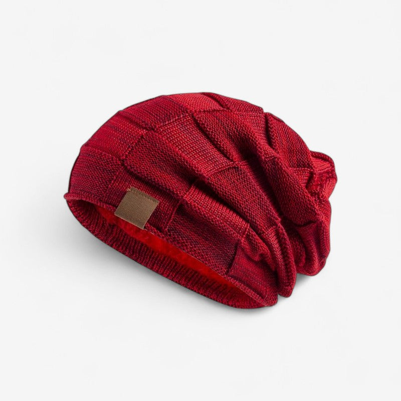 CozyFit - Czapka z okrągłymi prążkowanymi brzegami i składanym designem