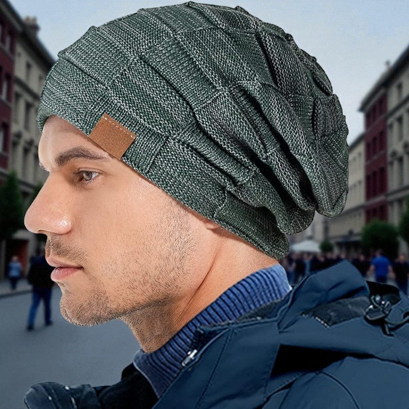 CozyFit - Czapka z okrągłymi prążkowanymi brzegami i składanym designem