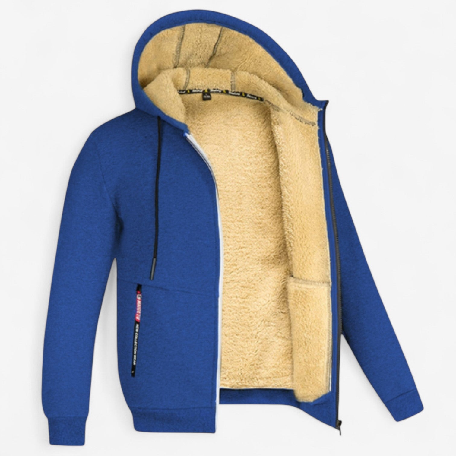 Edward – Felpa con Cappuccio in Poliestere con Zip e Cappuccio con Coulisse