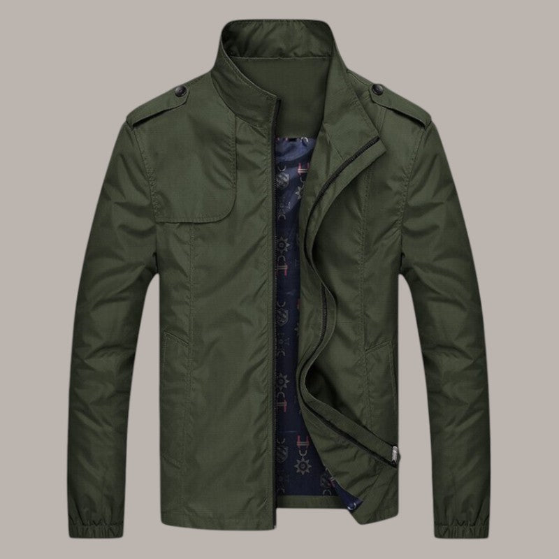 Asher - Slim Fit Jacket with Zipper Closure