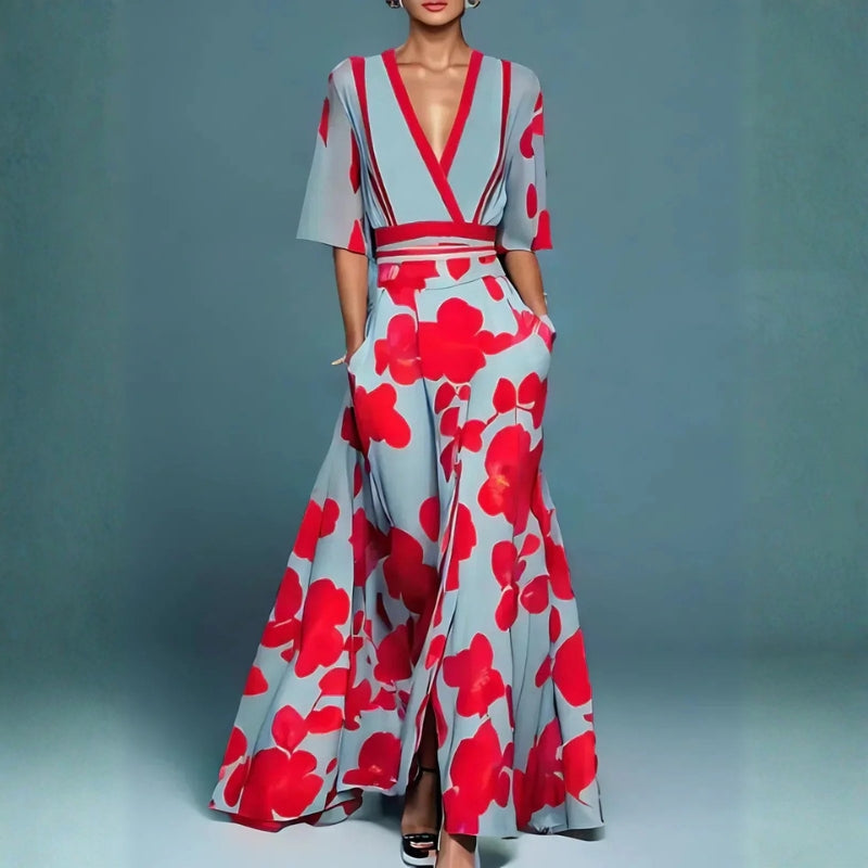 Women’s Bold Floral Flow Maxi Dress