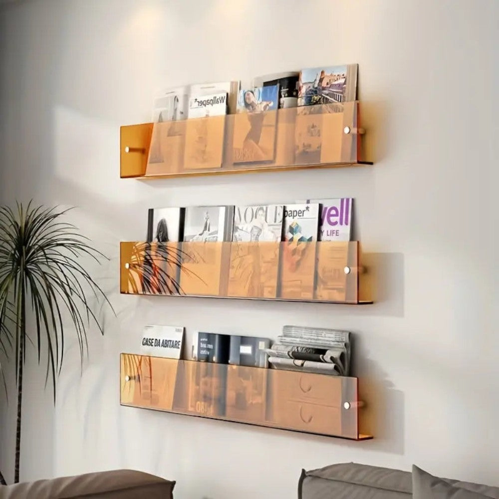 DecoRack – Raft de Cărți Montat pe Perete pentru Interioare Moderne