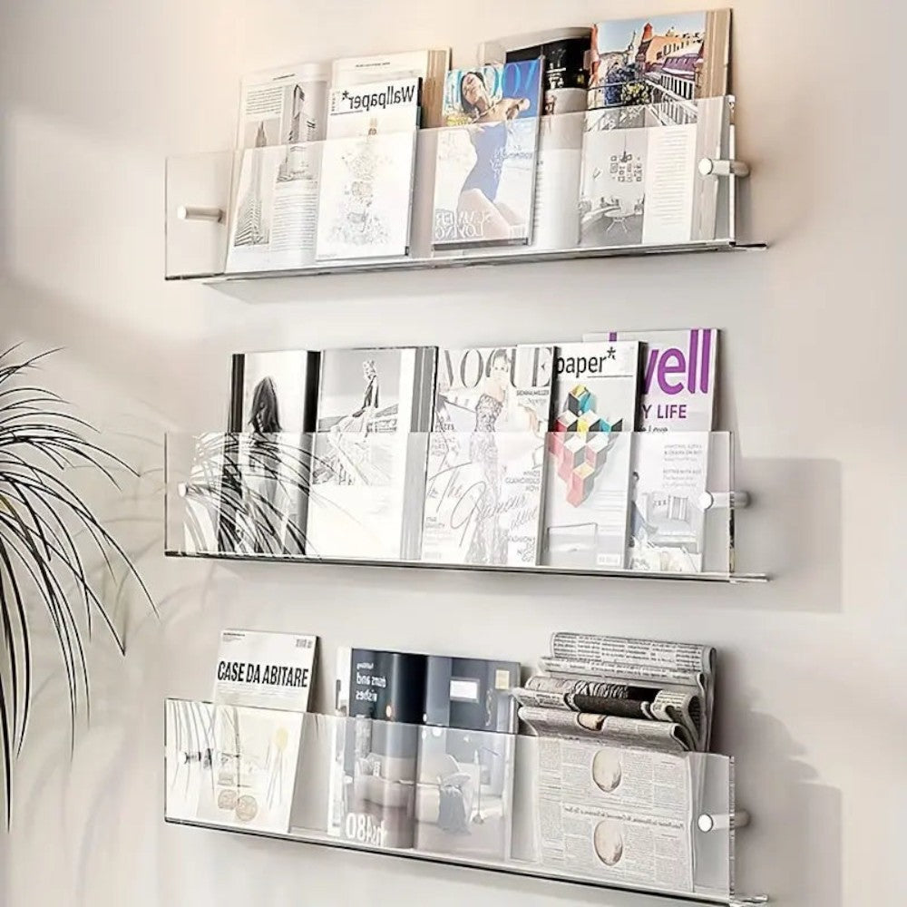 DecoRack – Raft de Cărți Montat pe Perete pentru Interioare Moderne