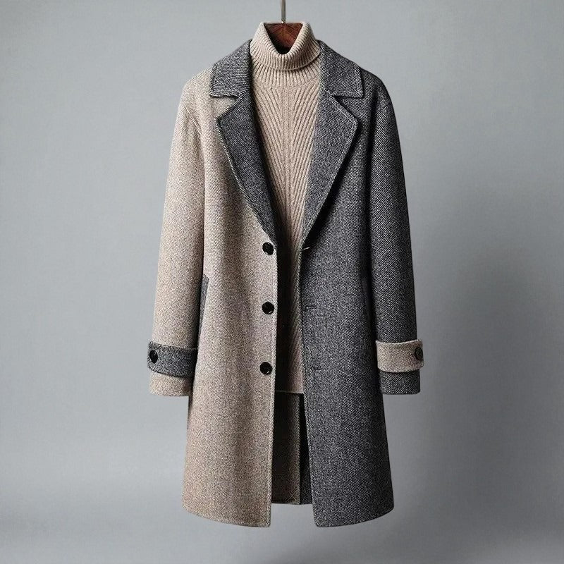 Arvion – Mantou lung cu mâneci lungi și design clasic