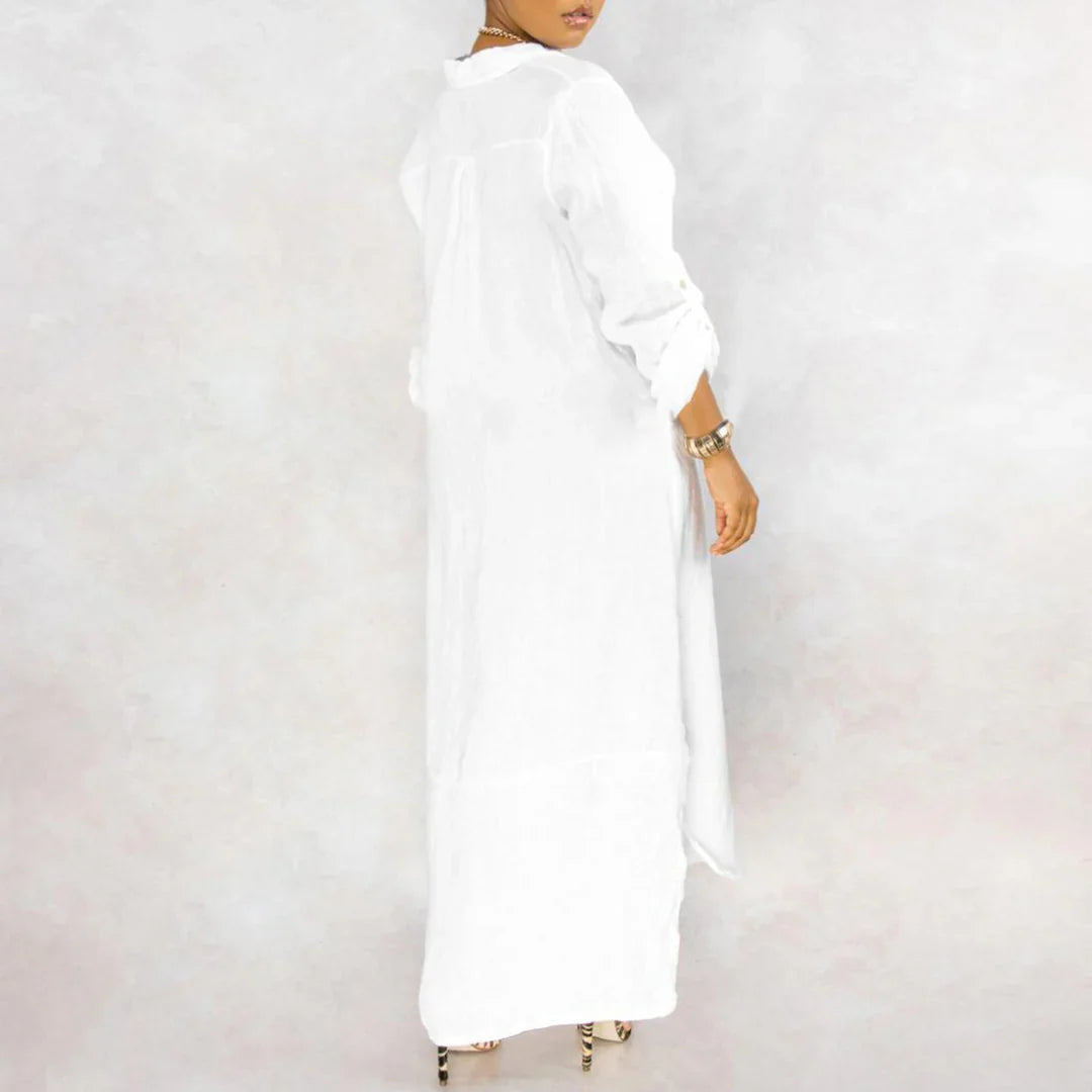 Luna - Robe ceinturée élégante avec imprimé ludique