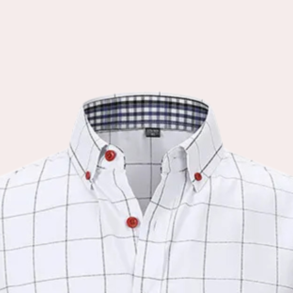 Niels - Classic plaid shirt with front buttons