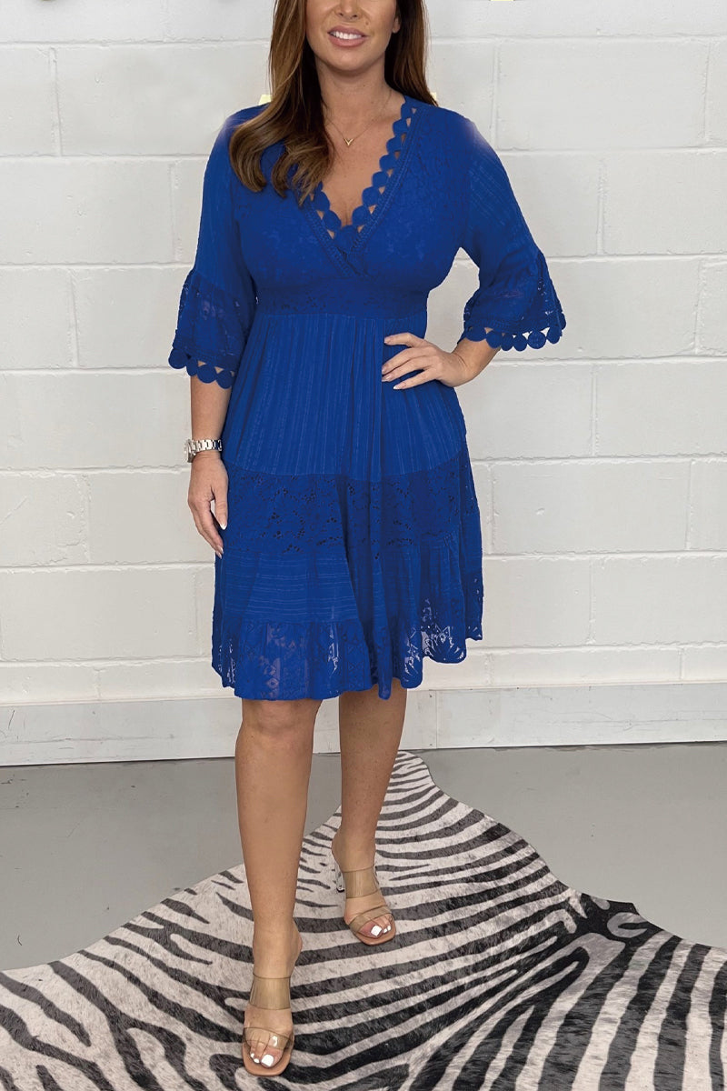 LaceLuxe™ - Dress with V-Neck