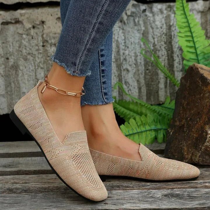 Lina - Lekkie płaskie buty z oddychającą siateczką i antypoślizgową podeszwą