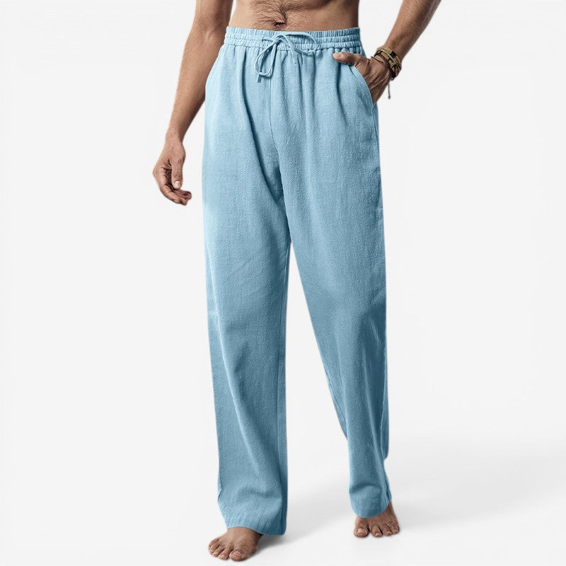 Elastic Waist Pants with Adjustable Drawstring