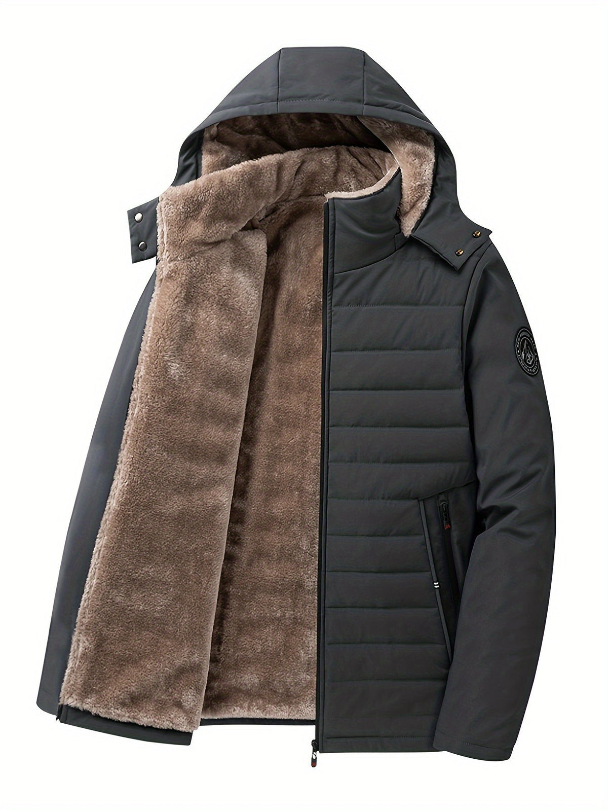 FrostPaw – Parka s kapucňou, flísovou podšívkou a celoprepínacím zipsom