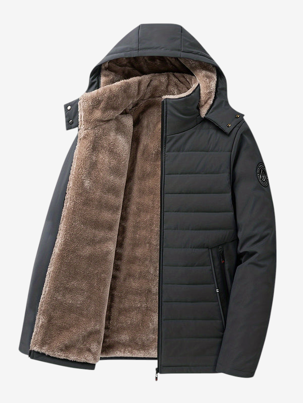 FrostPaw – Parka s kapucňou, flísovou podšívkou a celoprepínacím zipsom
