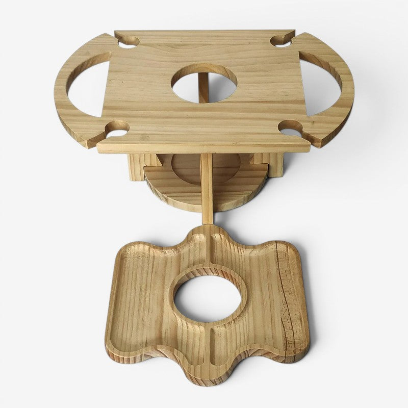 Foldable Outdoor Snack Serving Table Tray