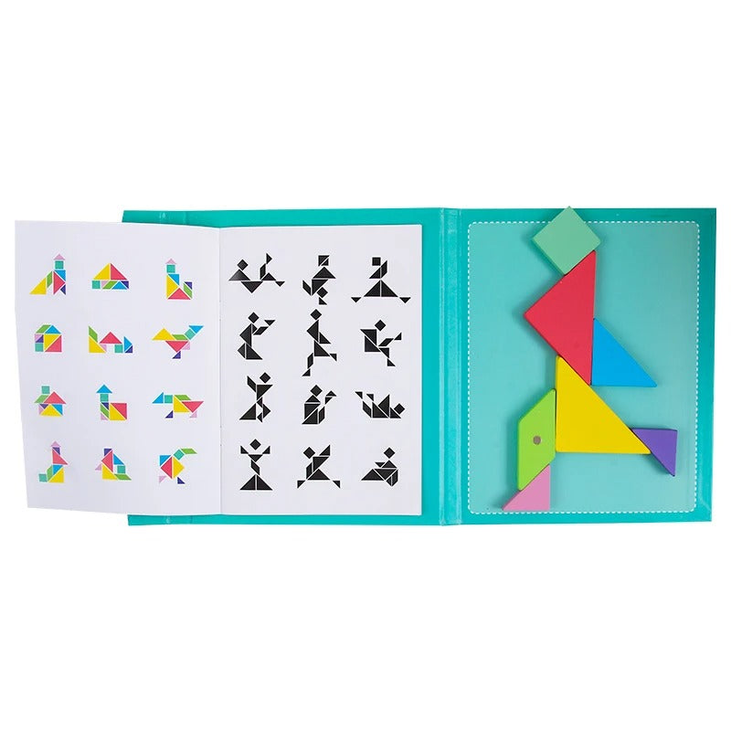 ShapeLogic – Interaktivní puzzle desková hra s geometrickými dílky a magnetickým základem