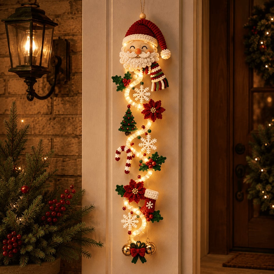 Yuleglint - Décoration de Noël suspendue à LED au design festif