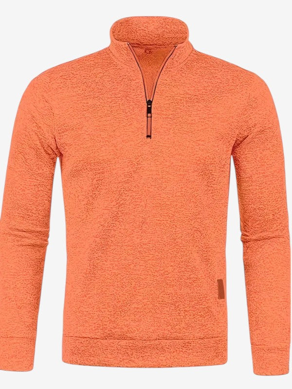 ZipGent - Men's Half-Zip Sweater With Stand Collar