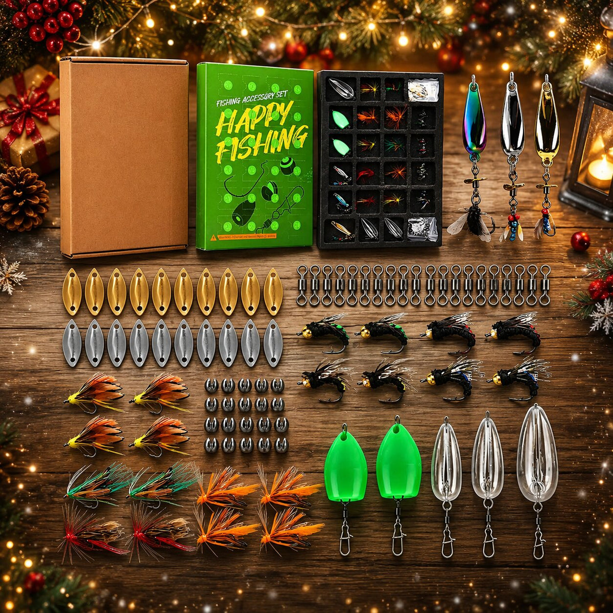 Fishmas - Calendar de Advent pentru pescuit cu ornamente