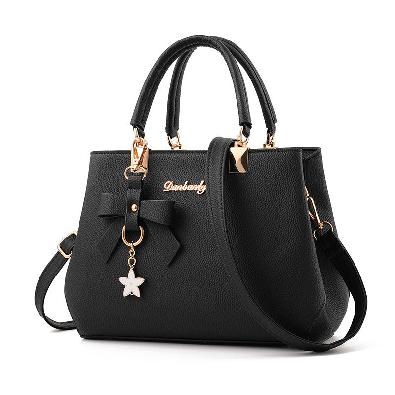 UrbanCharm - Elegante grande borsa a spalla con dettaglio a stella e tasche multiple
