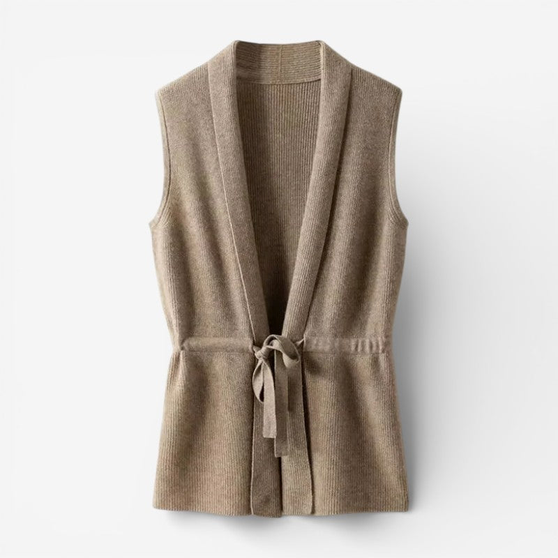 Amelie – Sleeveless Vest with Adjustable Belt
