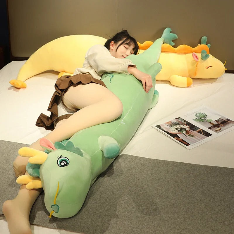 DraggoNest - Coussin corps dragon mignon avec forme complète et soutien câlin confortable