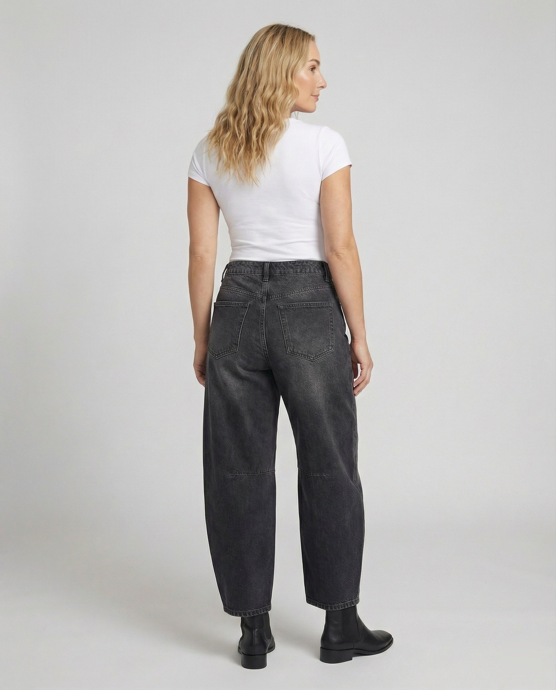 Colette - Mid Rise Barrel Jeans for Women