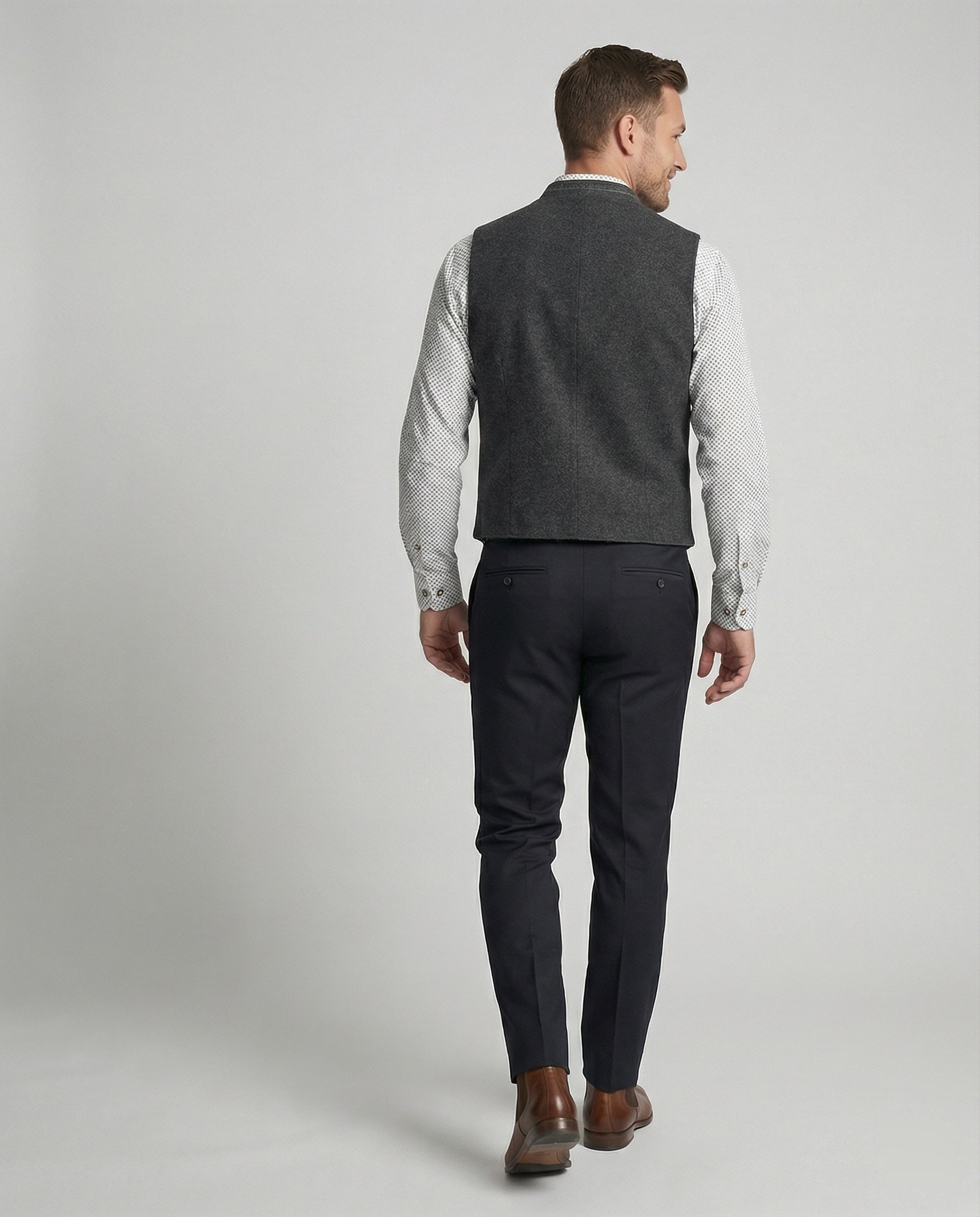 Tradivest - Men's Traditional Waistcoat with Stand Collar