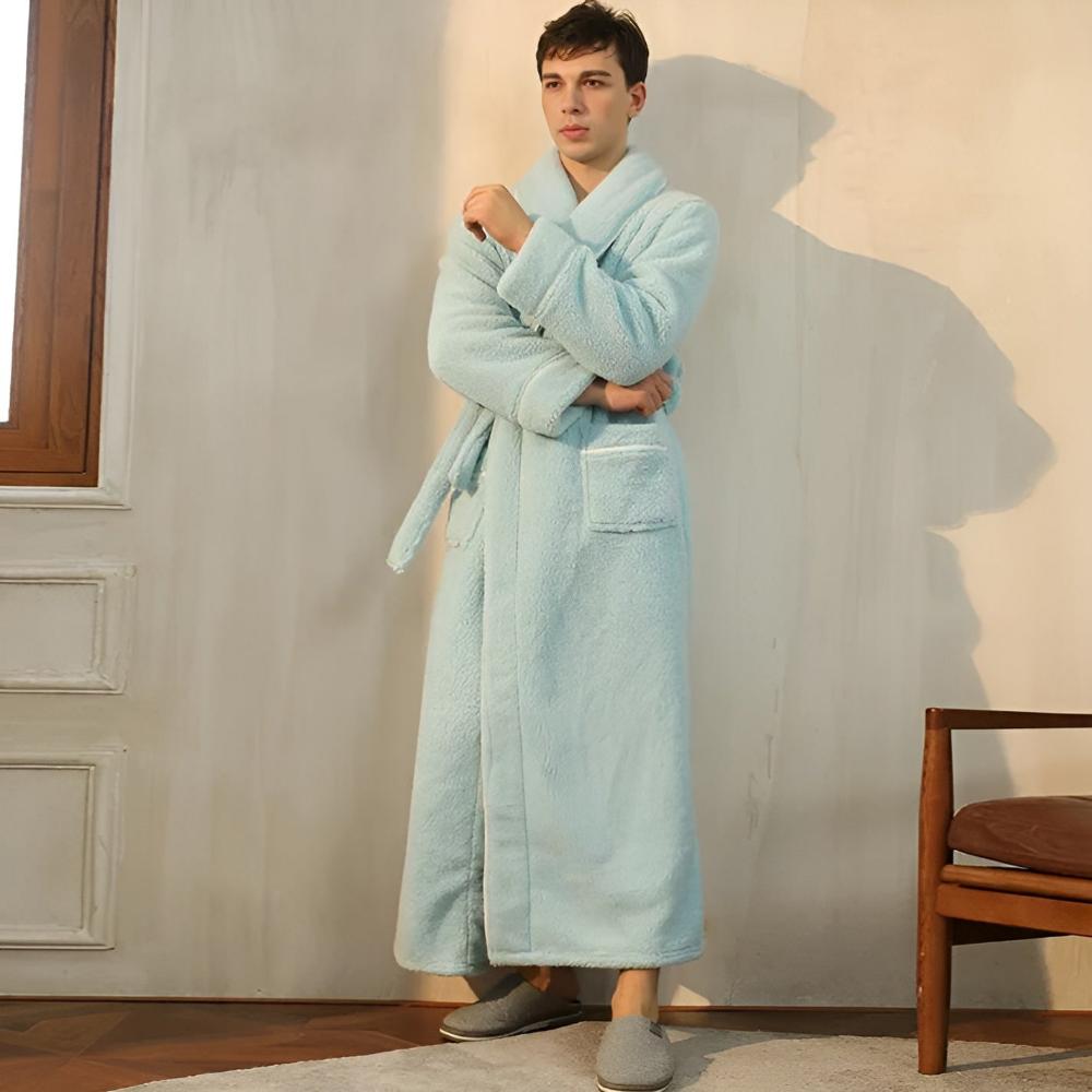 Fleecový župan FleeceMantle - unisex s opaskom a prednými vreckami