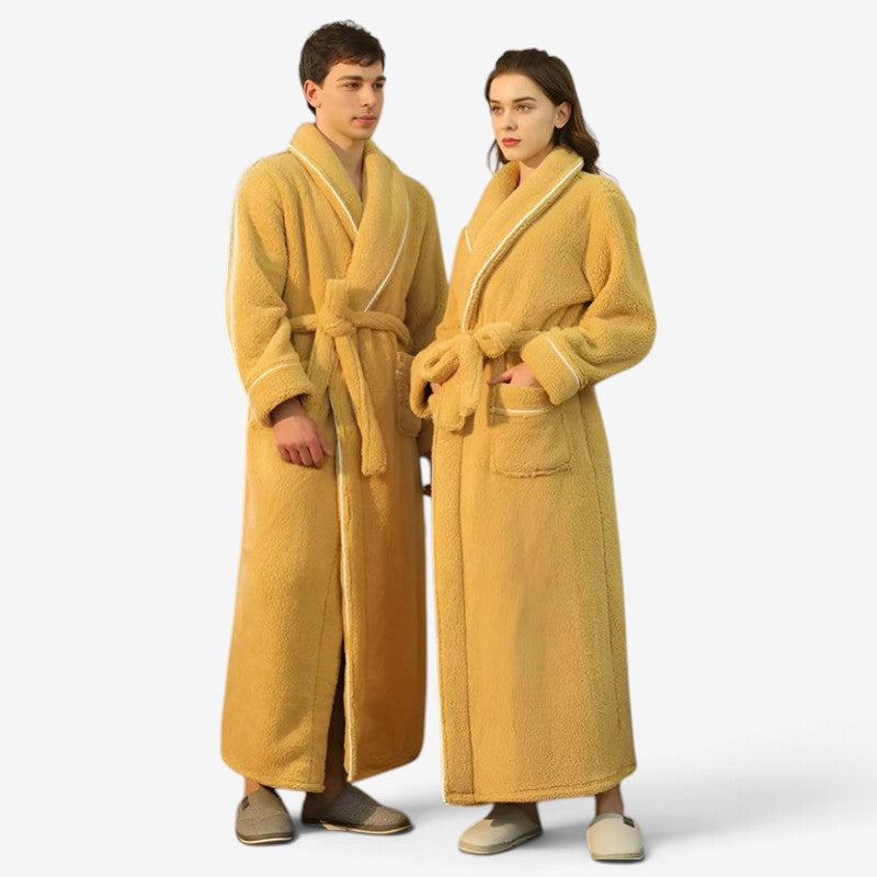 Fleecový župan FleeceMantle - unisex s opaskom a prednými vreckami