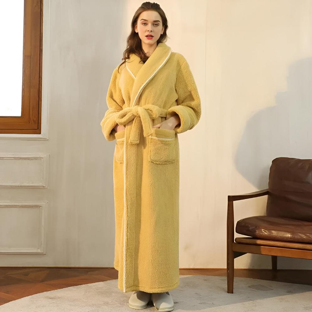 Fleecový župan FleeceMantle - unisex s opaskom a prednými vreckami