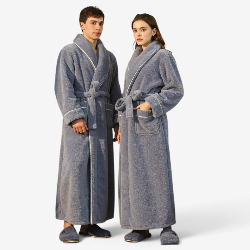 Fleecový župan FleeceMantle - unisex s opaskom a prednými vreckami