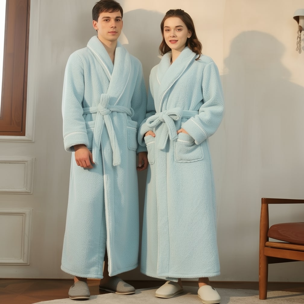 Fleecový župan FleeceMantle - unisex s opaskom a prednými vreckami