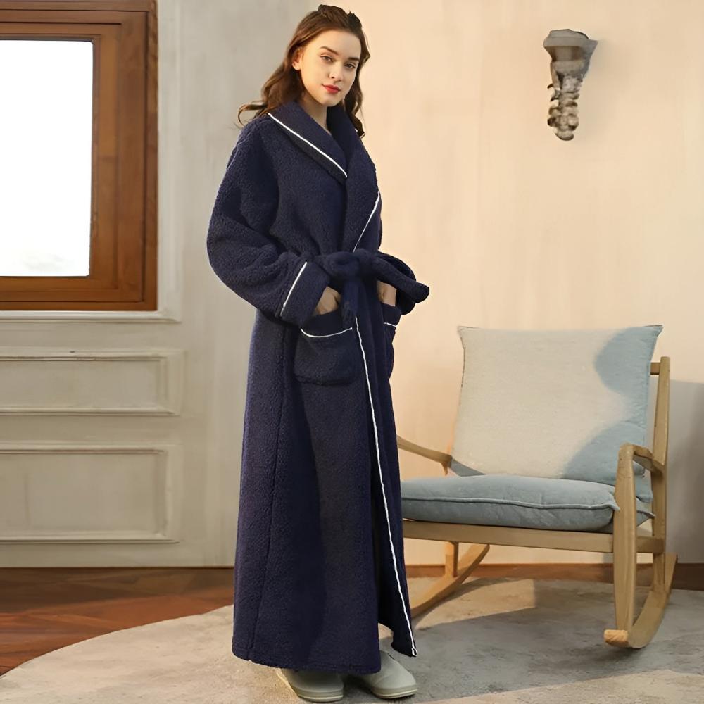 Fleecový župan FleeceMantle - unisex s opaskom a prednými vreckami