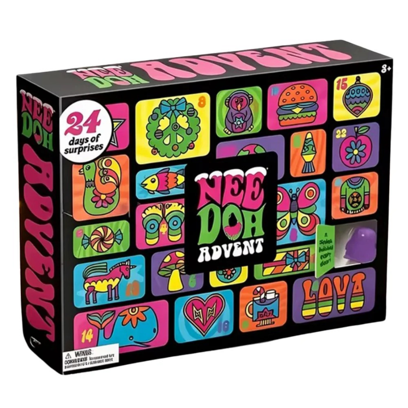 Calendrier de l'Avent NeedohAdvent de 24 jours avec jouets à presser et divers jouets antistress souples
