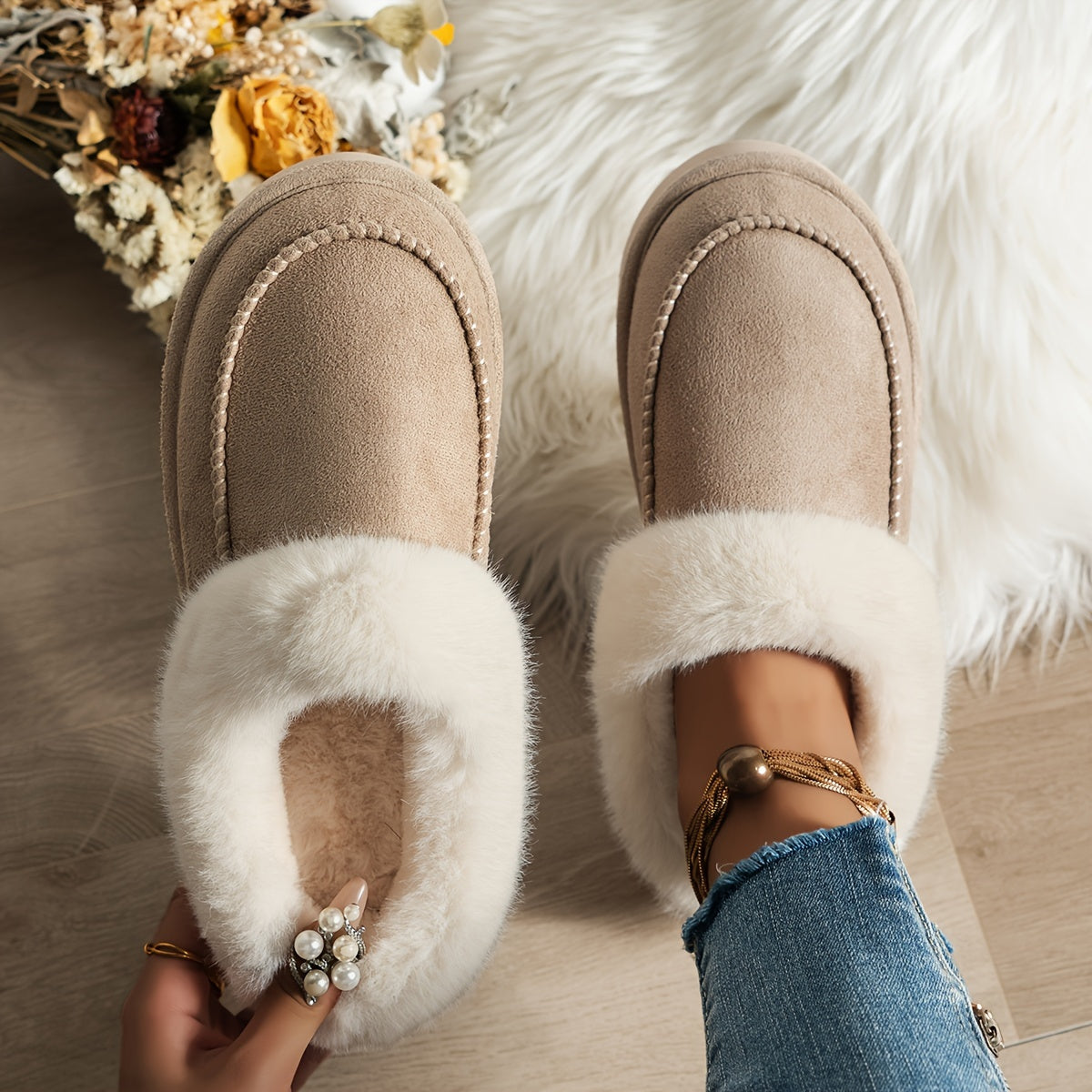 Hannah - Cozy slippers with soft lining and durable sole