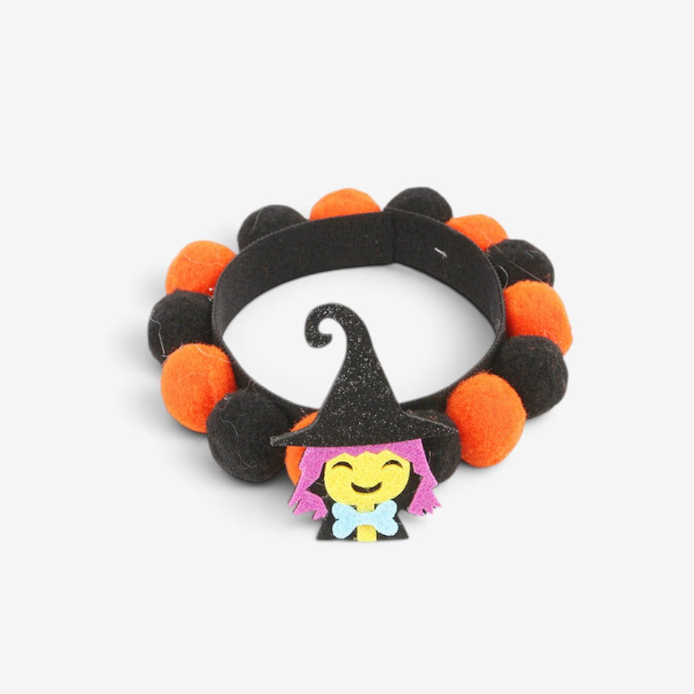 Halloween Pet Collar with Pumpkin and Skull Designs