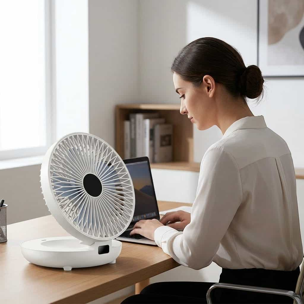 CooloraFlex - Portable Cooling Fan with Foldable Design