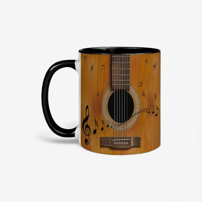 StrumSip – Tasse à café avec anse et thème inspiré de la guitare