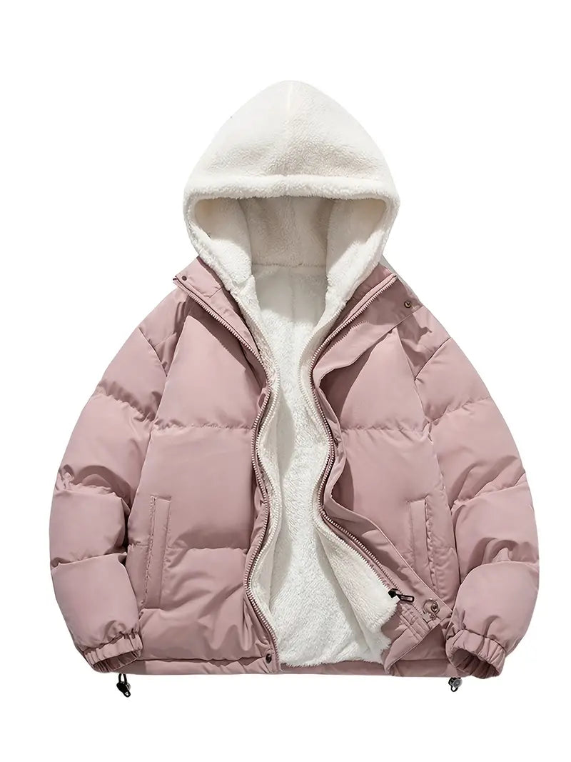 Anton - Giacca in pile con tasche e cappuccio regolabile