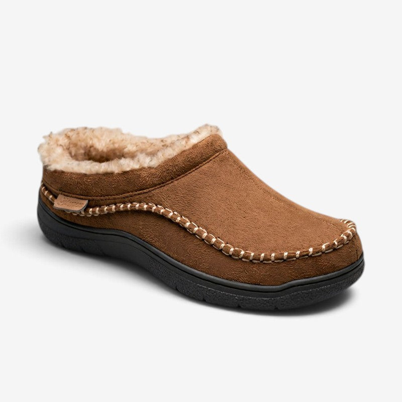 PlushStep - férfi velúrpapucs plüssbéléssel