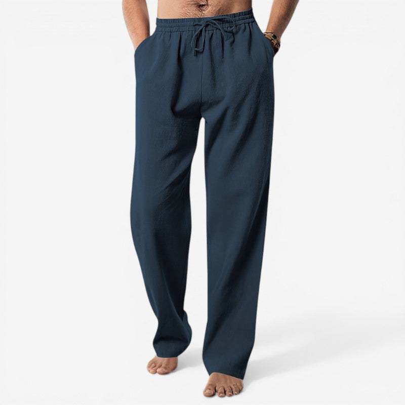Elastic Waist Pants with Adjustable Drawstring