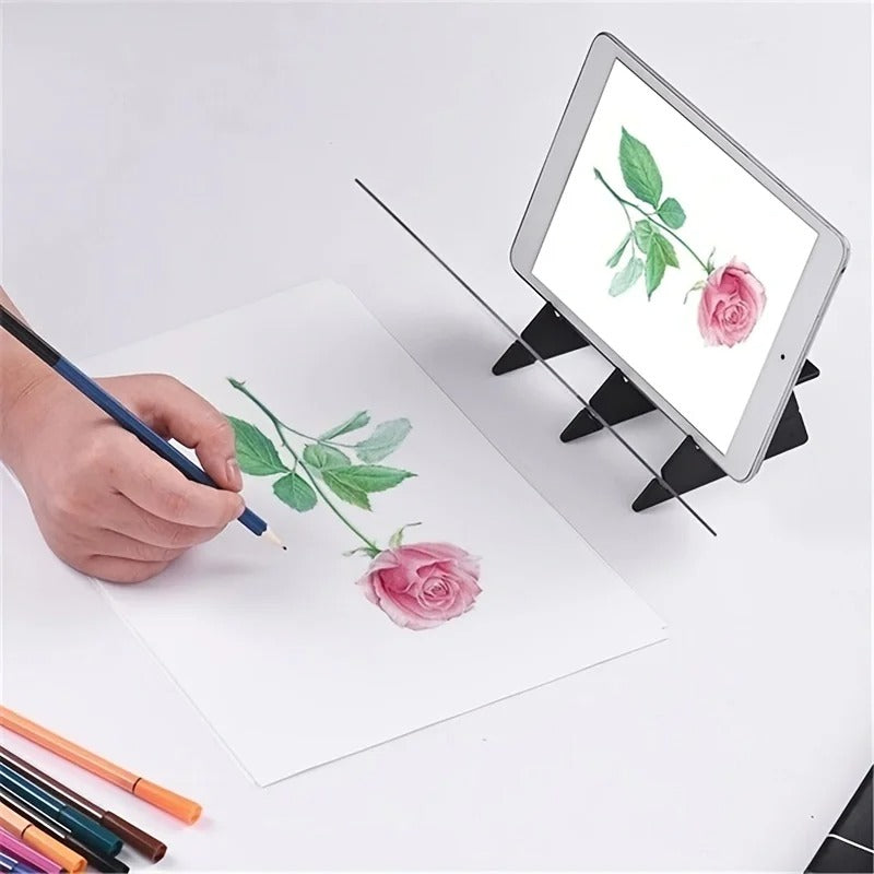 BrightSketch – Proiector compact pentru desen cu lentilă de trasare și picior reglabil