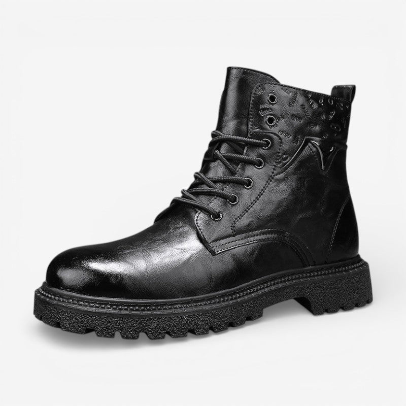 Jayden – Thick Sole Lace-Up Boots with Round Toe | Adjustable Secure Fit for Everyday Wear | Stable Support for Walking | Sizes 38–45 | Brown, Black